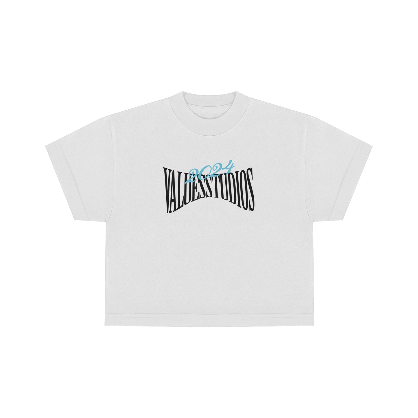 WHITE/BLUE "ART" TEE